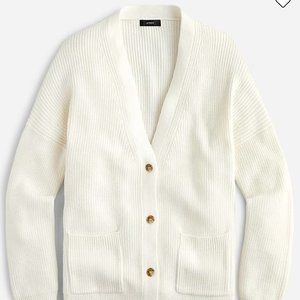 J. Crew v-neck cotton-cashmere cardigan sweater size M